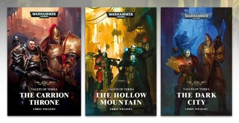All three individual book covers for the Vaults of Terra series