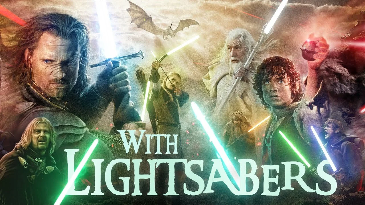 The Lord of the Rings with Lightsabers