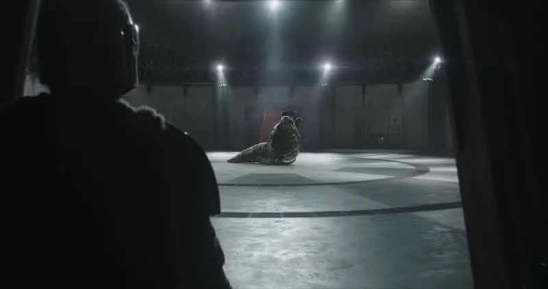 Image Description: Din and Rotta in the arena   Image Source: Polygon