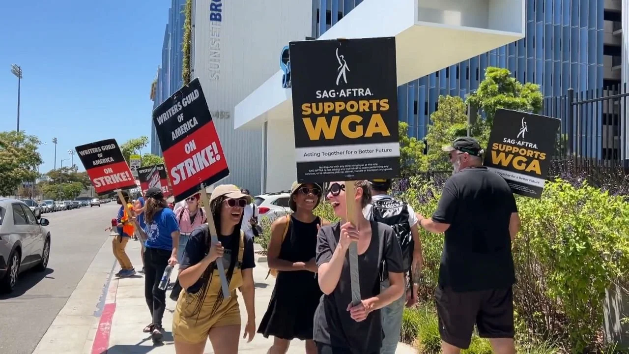 Hollywood Picket Lines Swell With Addition Of SAGAFTRA Members