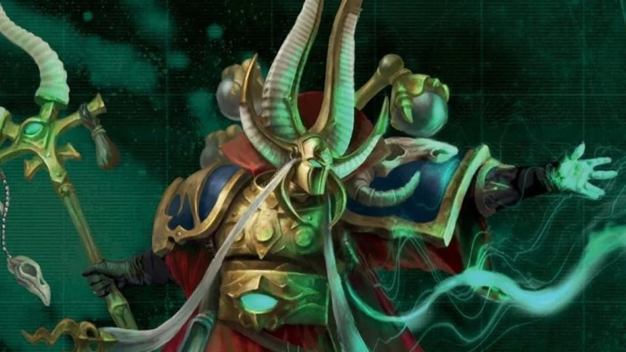 Ahriman casting a spell, the cover for Ahriman: The Omnibus