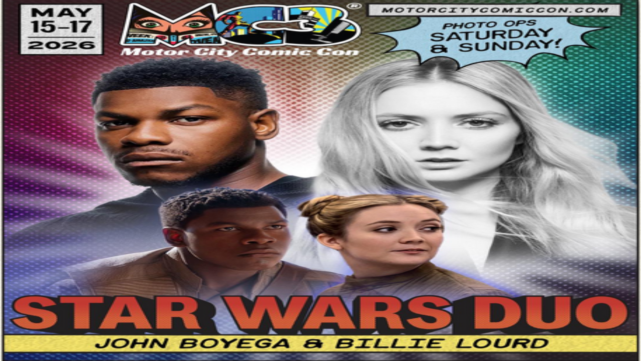 An Hour With John Boyega &amp; Billie Lourd At Spring Edition Of Motor City Comic Con 2026