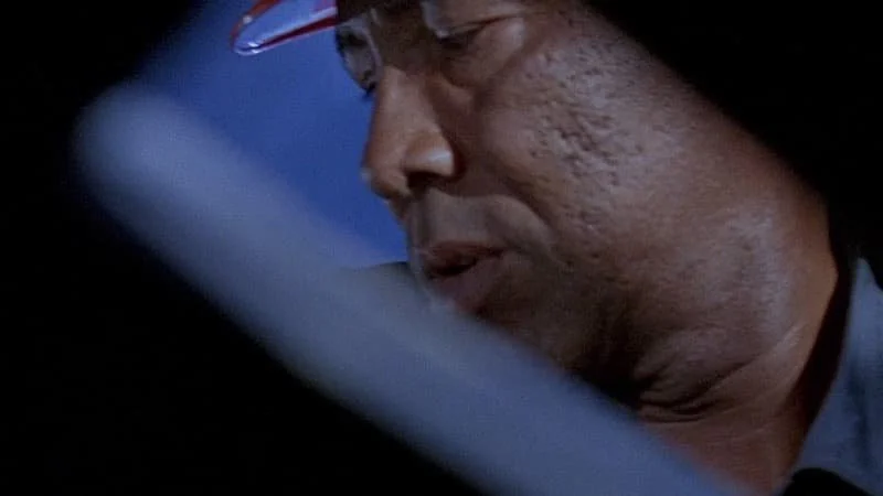 Jophery moments before falling into the alpha raptor’s enclosure.