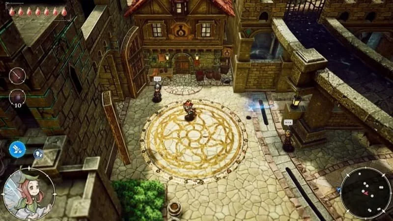 Elliott exploring the castle town