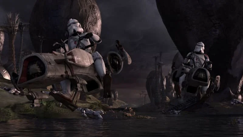 BARC speeders being used to kill a Jedi during Order 66  Image Source: StarWars.com