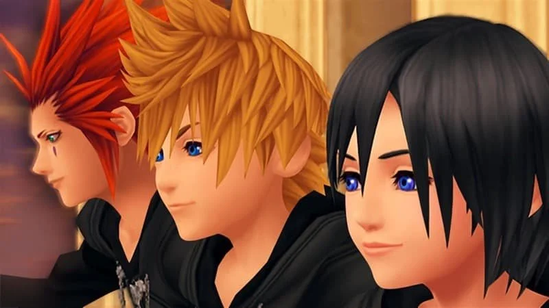 Axel, Roxas, and Xion on the Clock Tower 