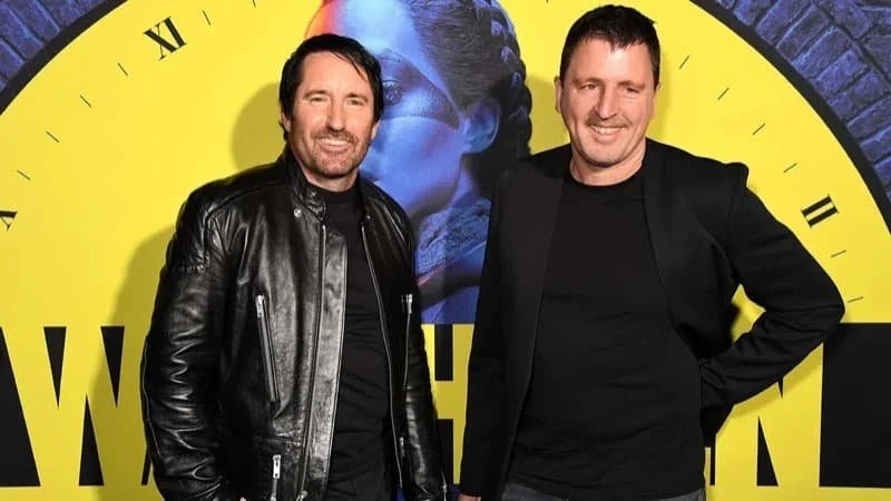 Trent Reznor and Atticus Ross at the red carpet premiere of the Watchmen TV Series.