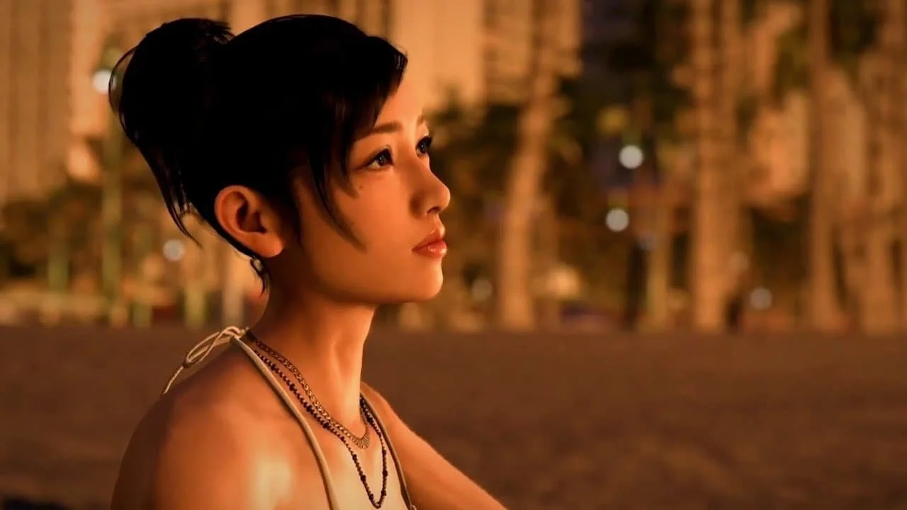 Image Desc: Chitose on a beach in the music video