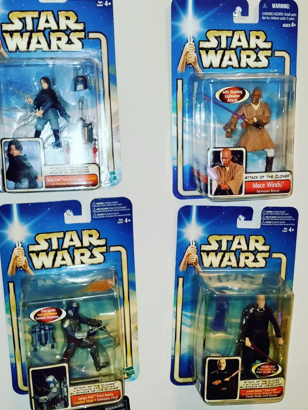 ‘Attack of the Clones’ toys in original packaging.