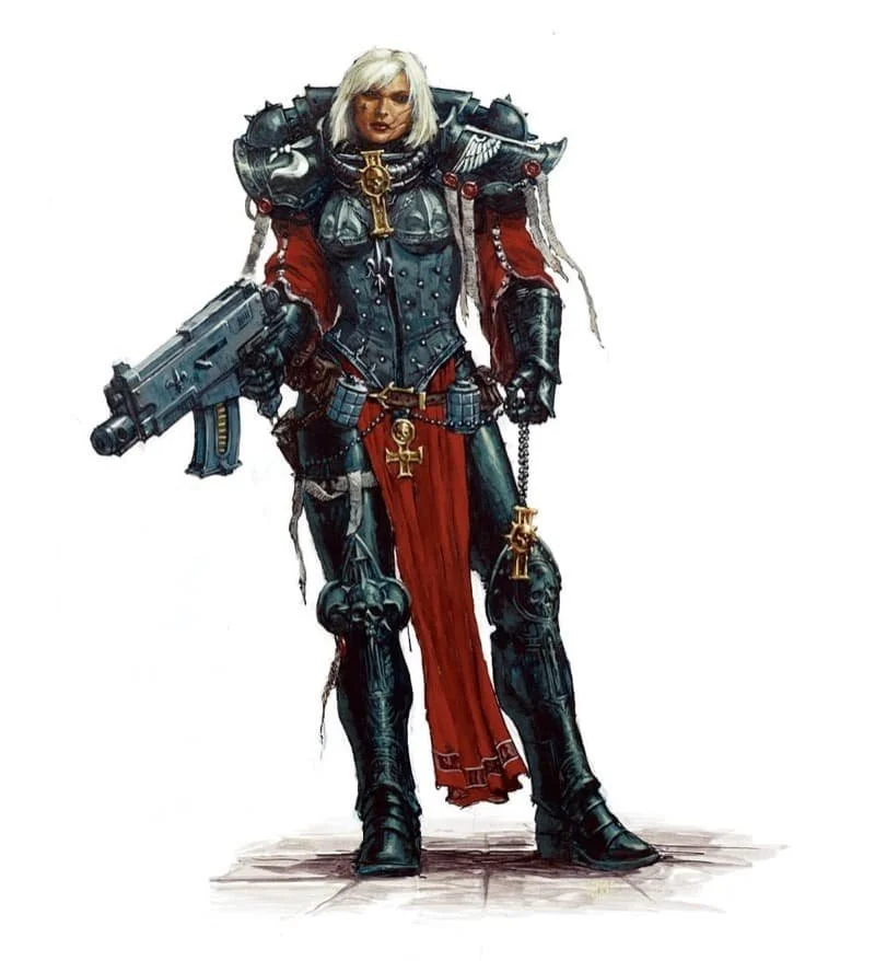 An example of Sister of Battle, aka, Adepta Sororitas member