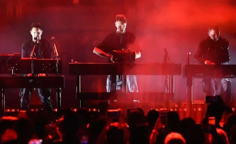 Nine Inch Nails performing the score for Tron: Ares