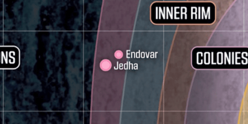 The location of Jedha on the Galaxy Map