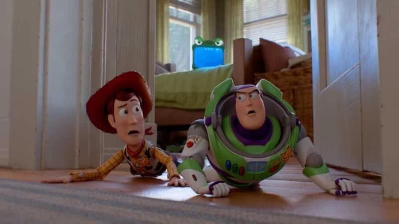 Woody, Buzz, and Lilypad in Toy Story 5  Image Source: NPR