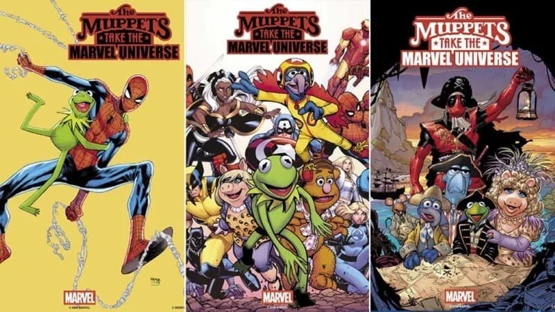 Comic covers of The Muppets Take The Marvel Universe #1   Image Source: D23