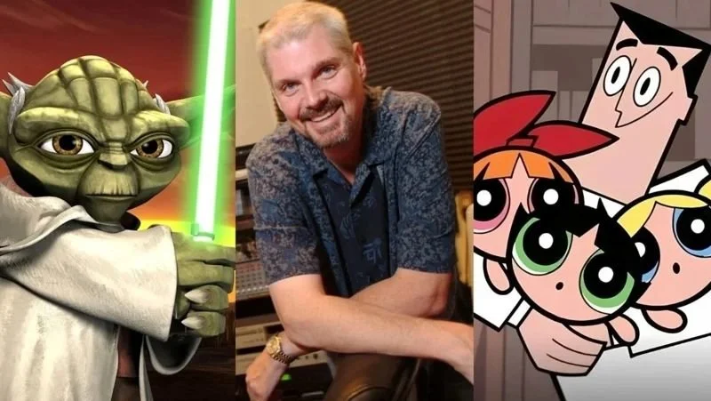 Tom Kane and characters he voices.