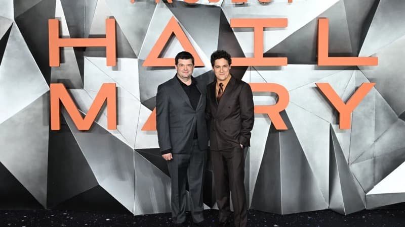 Christopher Miller (left) and Phil Lord (right) at the premiere of Project Hail Mary