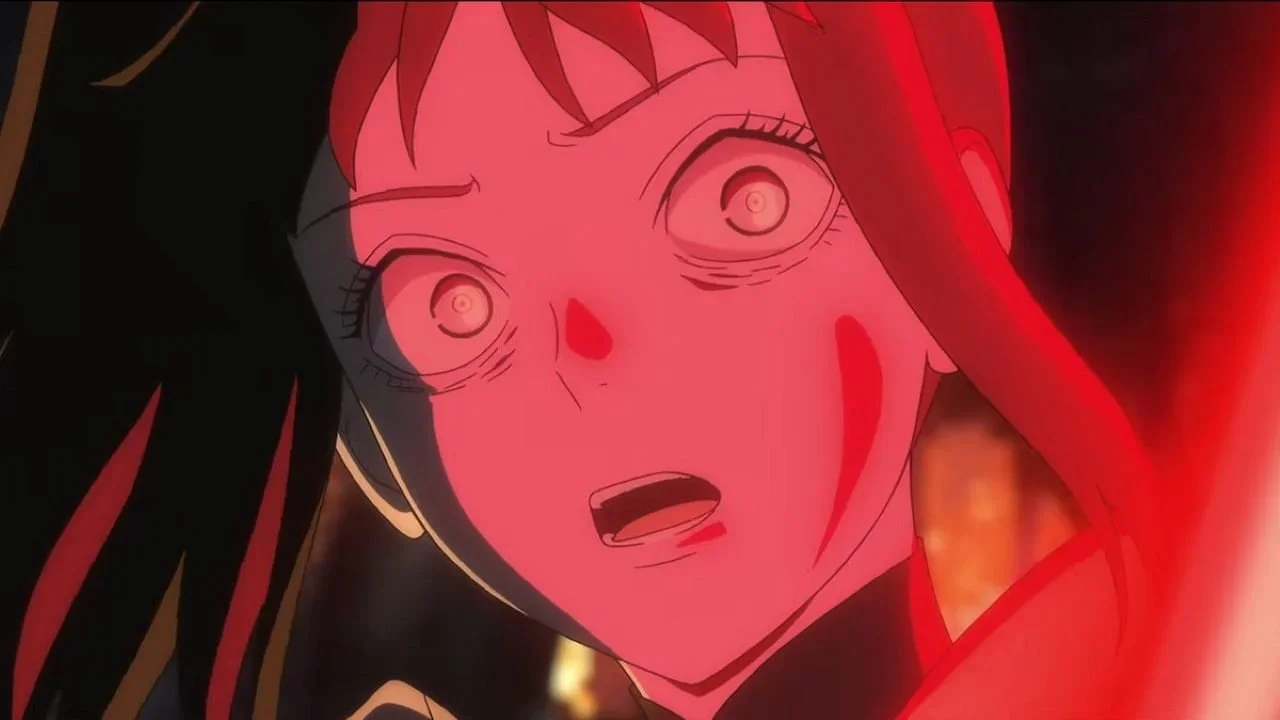 Kara in a red glow