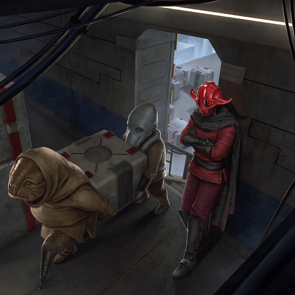 The Crimson Corsair and some of his crew.