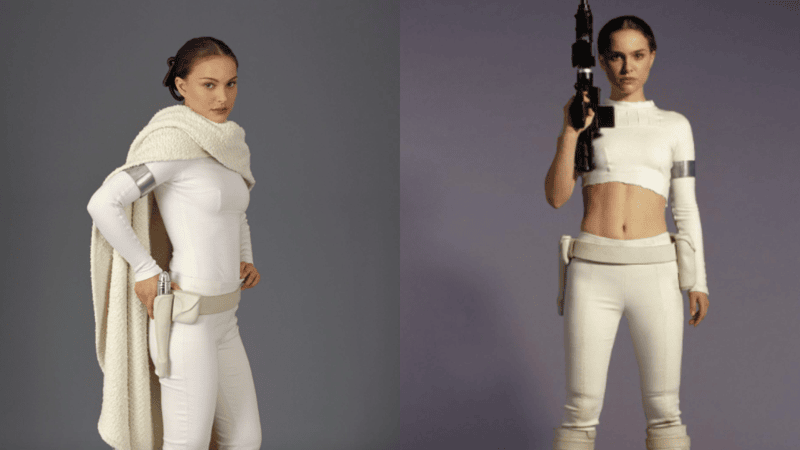 Pre and Post-battle looks at Padme’s Geonosis outfit.   Image Source: CultureSlate