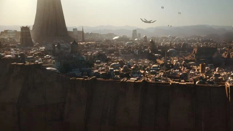 The sprawling expanse of Jedha City