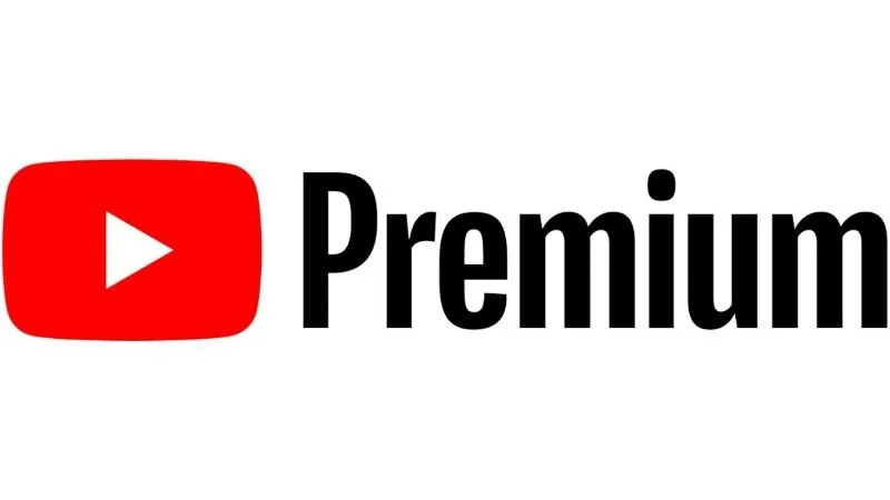 YouTube Premium alternative logo, red and white play button to the left, Premium in black font to the right in large, bold letters.