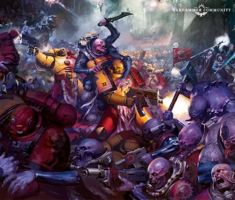 Howling Griffons fighting Genestealer Cultists