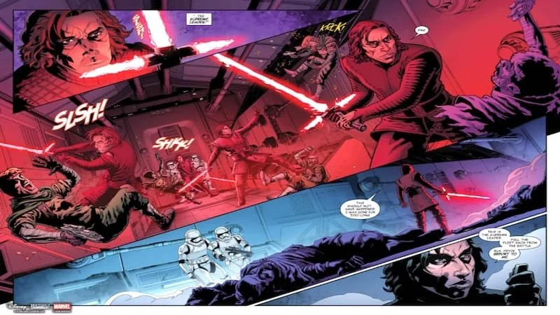 Kylo Ren comic art  Image Source: Collider
