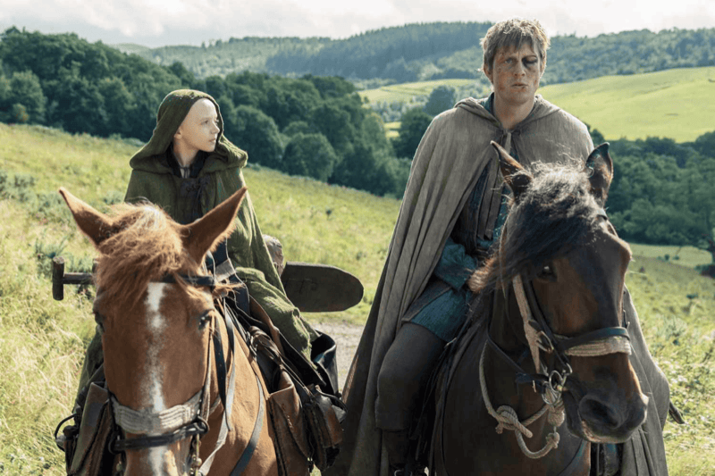 Peter Claffey as Sir Duncan and Dexter Sol Ansell as Egg