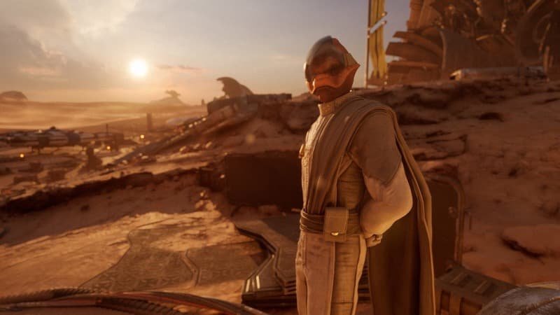 Kestar Bol, a rival racer, on the planet Jakku  Image Source: StarWars.com