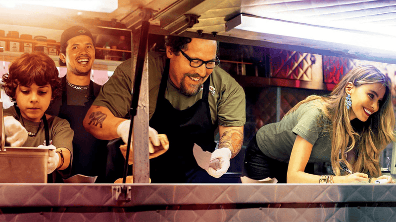 Emjay Anthony, John Leguizamo, Jon Favreau, and Sofia Vergara on the poster for Chef