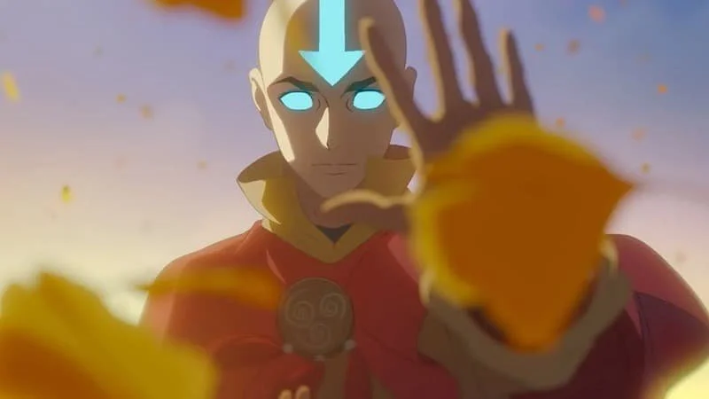 Aang in the avatar state   Image Source: The Hollywood Reporter