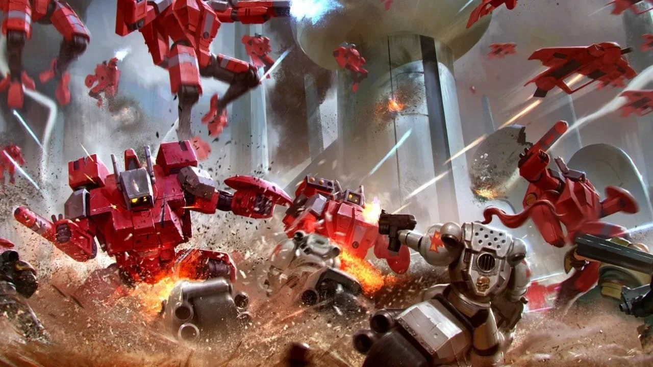 Space Marines fighting the T’au