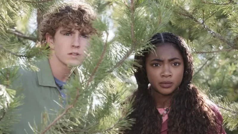 Percy and Annabeth are planning and hiding among trees