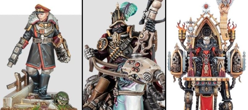 The new trio of leadership on Armageddon facing the latest renewed assault by the Orks, Commissar Graves, Inquisitor Kroyle, and Dogmata Superior Fraye,