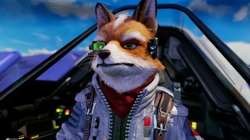 Image depicts Fox in his Arwing.