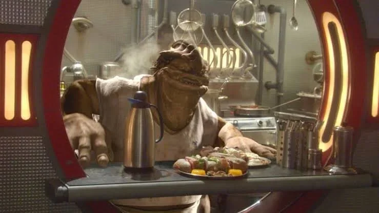 Dexter Jettster in his cafe.