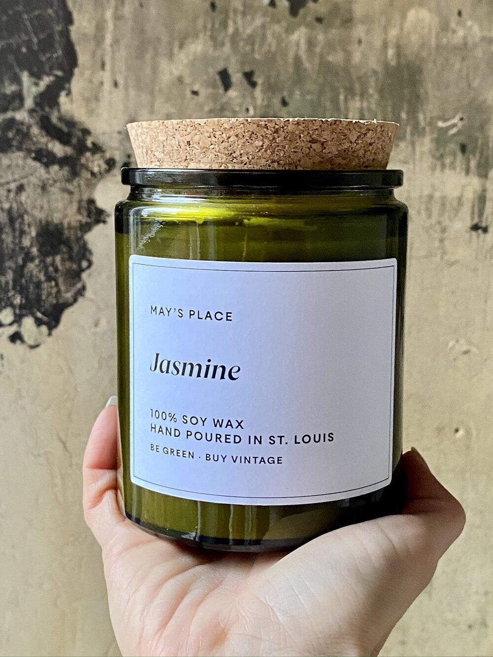 May's Place Signature Soy Candle Jars, Large 14oz — May's Place: Be Green.  Buy Vintage.