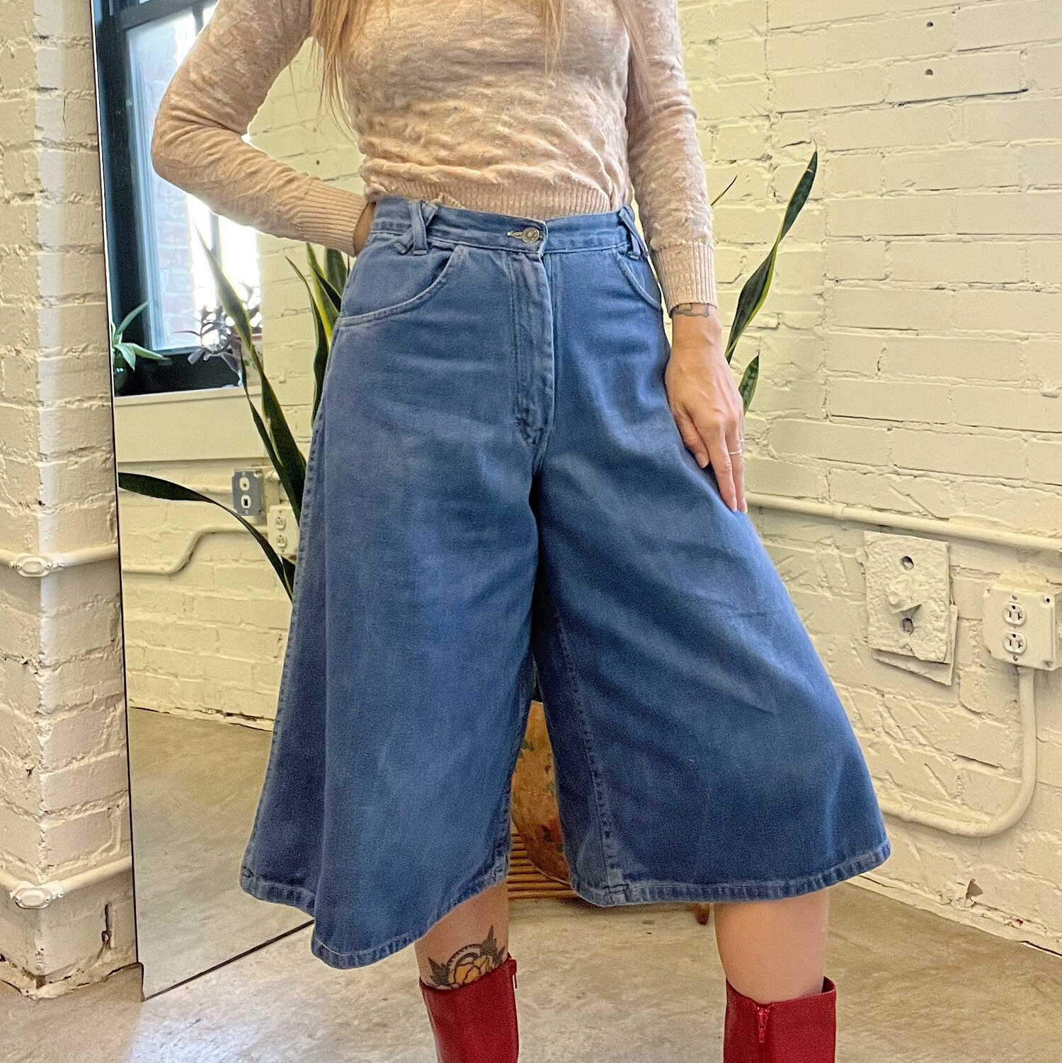 60s/70s Denim Culottes, Size 2 — May's Place: Be Green. Buy Vintage.
