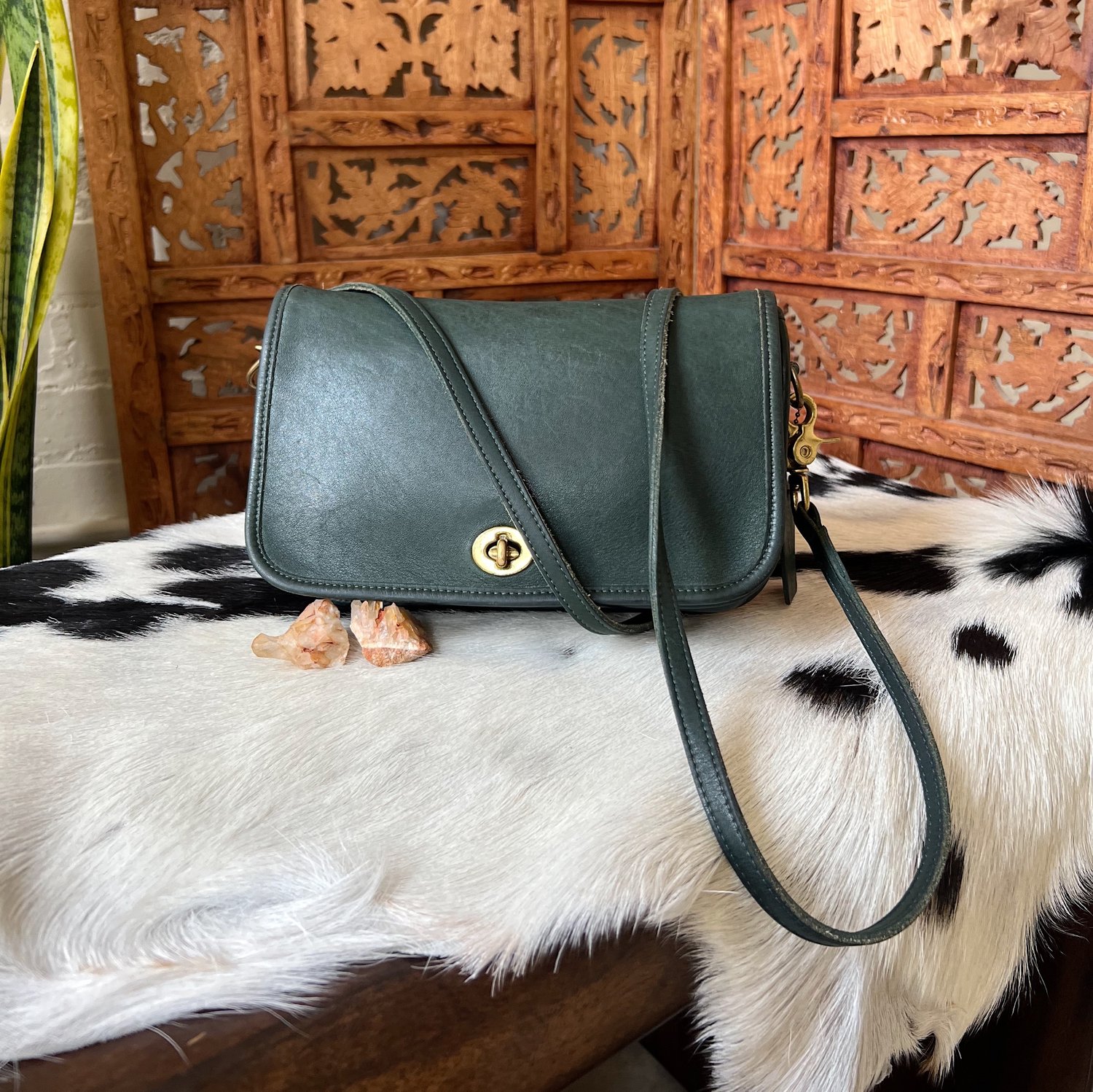 Vintage Coach Penny Pocket Bag in Bottle Green May s Place Be Green. Buy Vintage