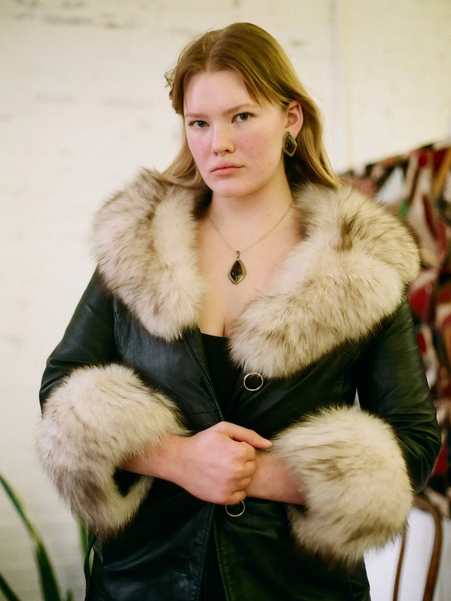 This absolutely stunning leather and fox fur coat is just one of the extra special pieces in an exclusive collection available now at @assassin_vintage through Sunday 12/21. Think really unique outerwear, classic wardrobe staples and holiday party wo