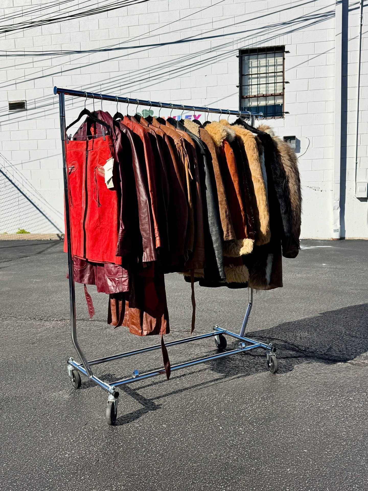 Have you seen a prettier fall palette? 🍁🍂 The booth at @thegreenshagmarket is loaded with amazing vintage leather and fur outerwear! Shop the collection Thursday- Sunday, 10am - 5pm.