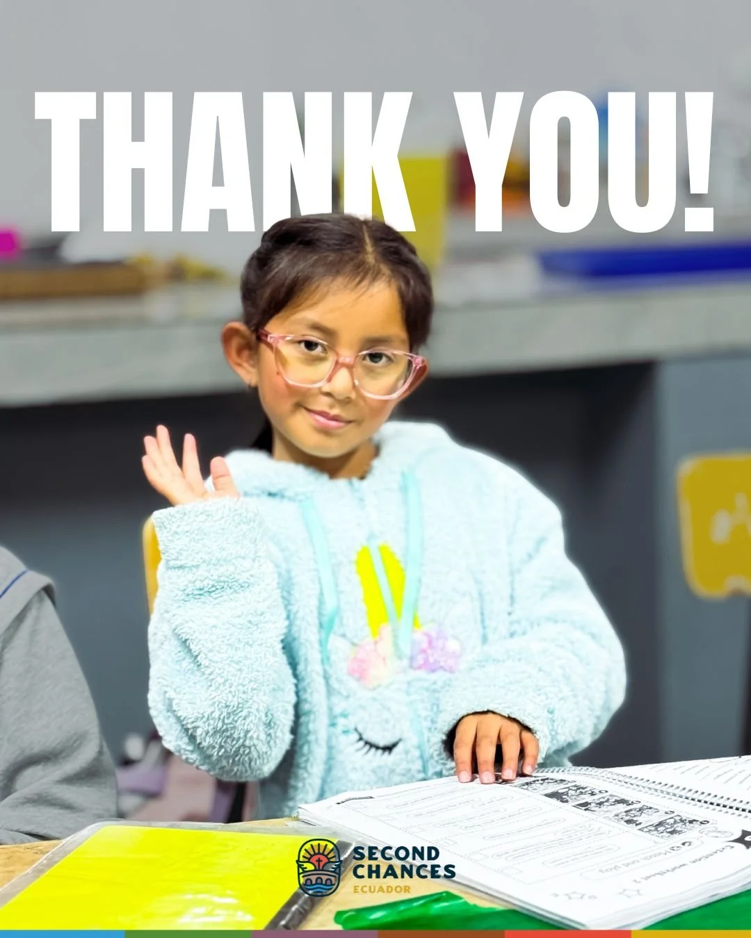 Thank you for making this Giving Tuesday unforgettable.

Because of you, hope is growing.
Because of you, lives are being restored.
Because of you, second chances are becoming reality.

From all of us at Second Chances Ecuador:
Thank you for giving, 
