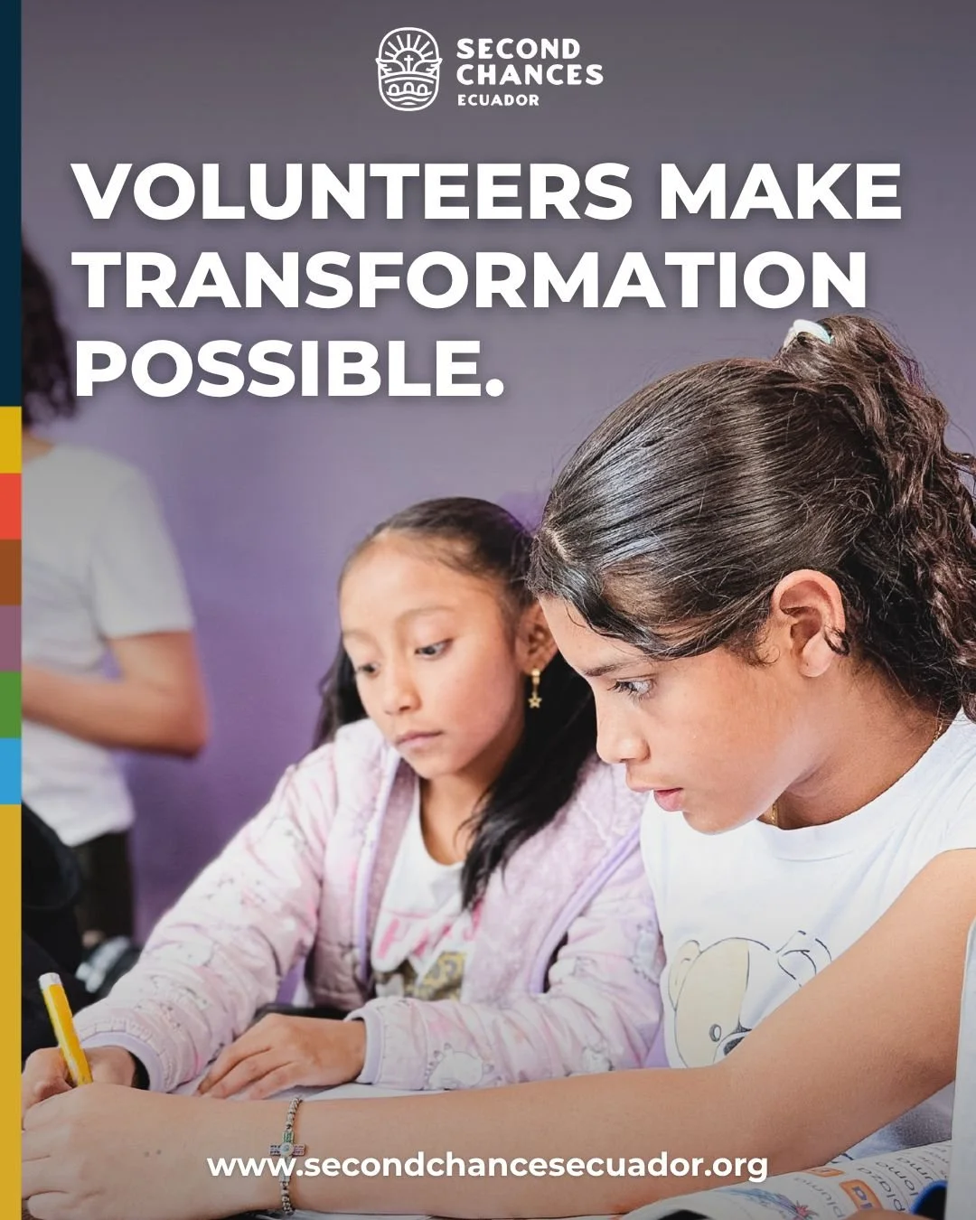 Behind every transformed life, there is someone who chose to serve.

Our volunteers are a vital part of the work we do: mentoring, teaching, and walking alongside children and youth as they grow in confidence, purpose, and faith.

Volunteering is not