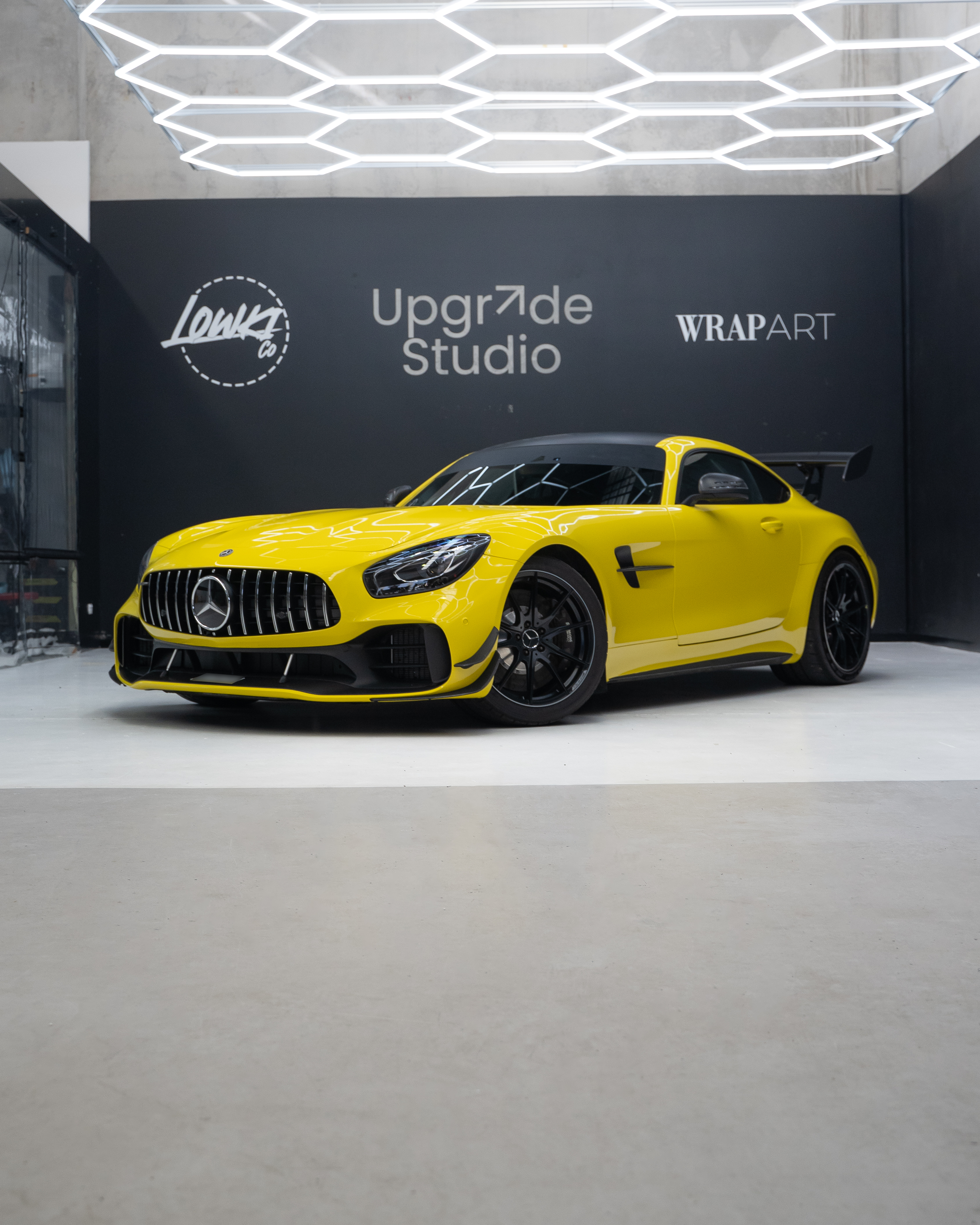 Mercedes Benz AMG GTR Colour Change Vinyl Wrap Brisbane Grey to Yellow