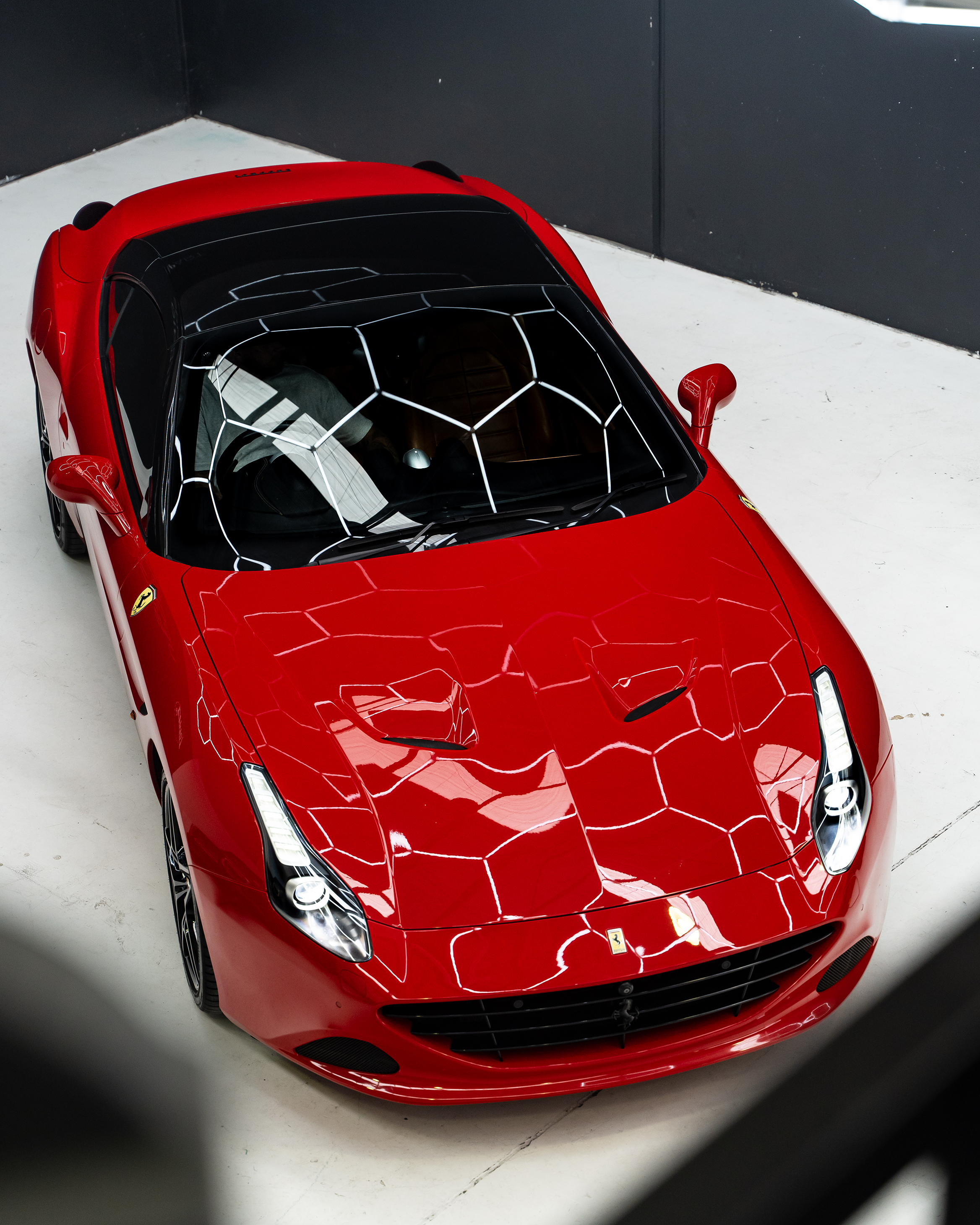 Ferrari Roof Wrap Blackout Chrome Delete Black Badges