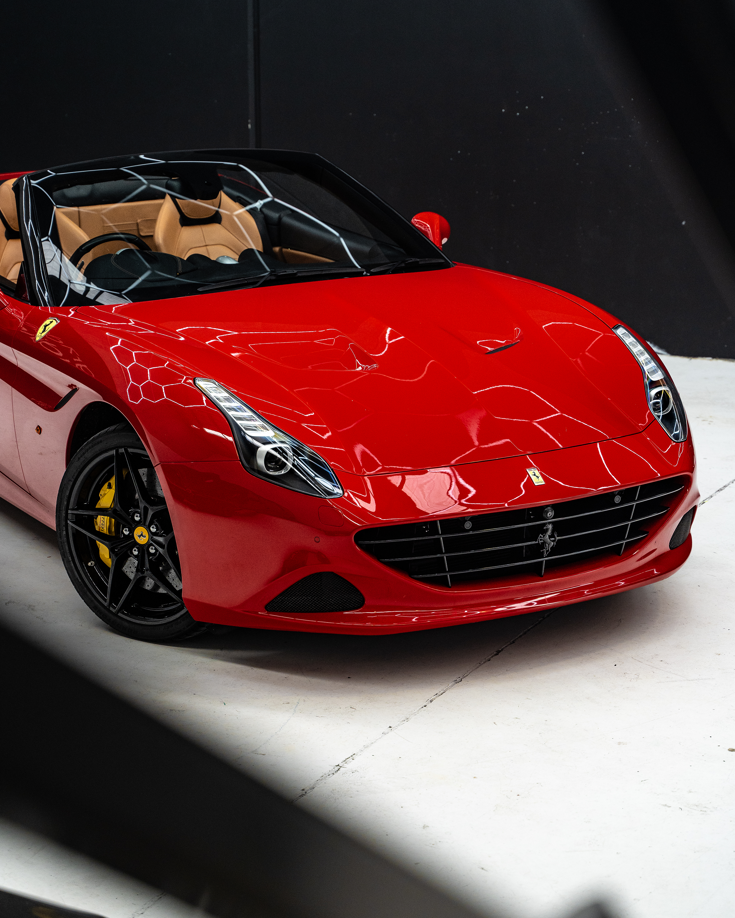 Ferrari Painted Wheels Black Grille Chrome Delete Vinyl Wrap