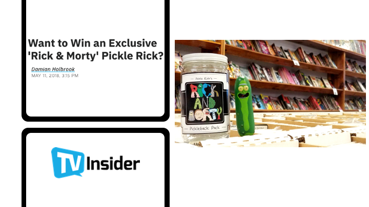 Customized, Limited Edition Press Mailer: "Want to Win an Exclusive 'Rick & Morty' Pickle Rick?"