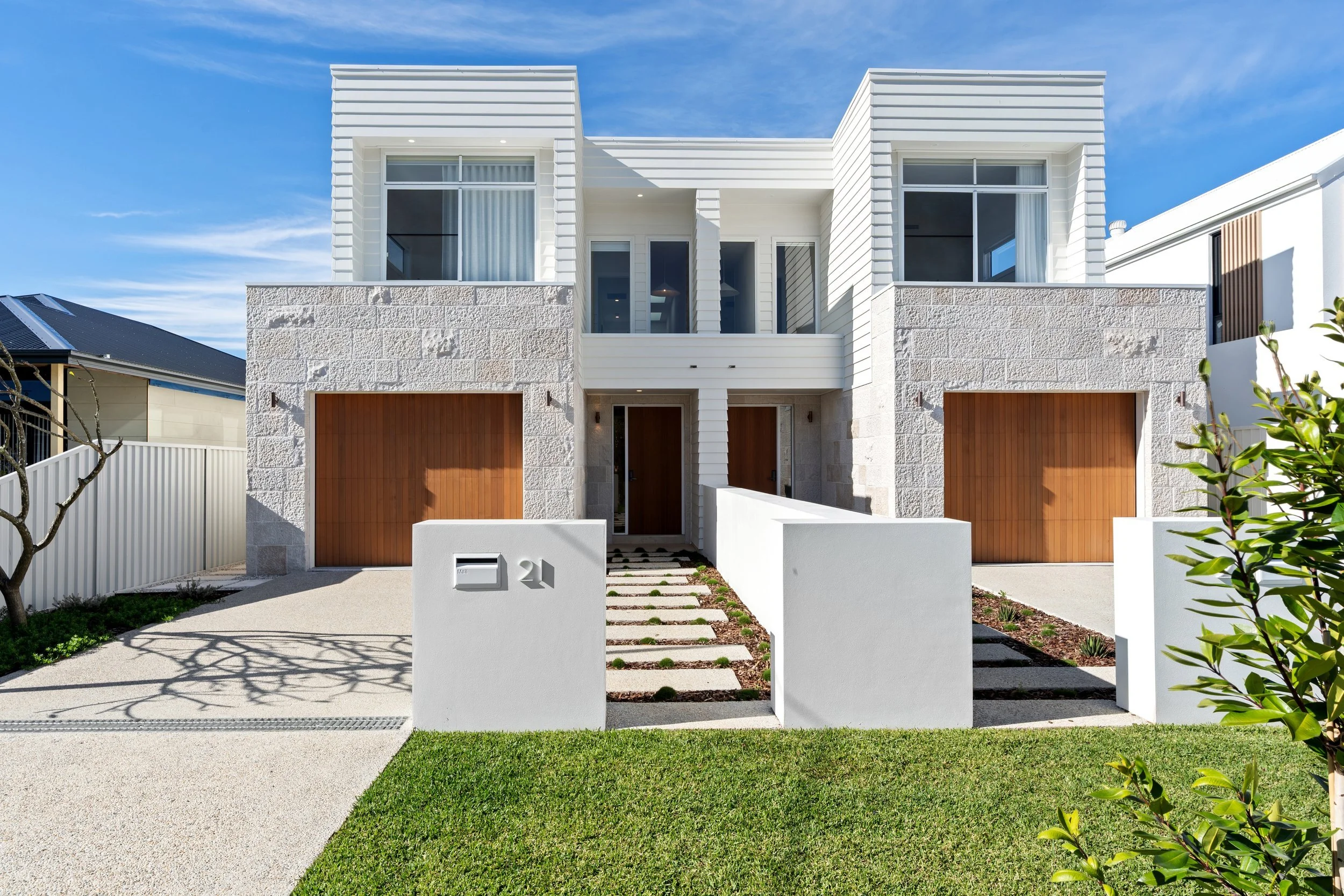Duplex built by TAG Homes in Towradgi, Wollongong