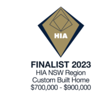 2023 HIA NSW Region Custom Built Home award, finalist. Penrith custom home.