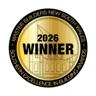 2026 Master Builders NSW Southern Regions Excellence in Building Awards, winner, Medium Density Projects, Dual Occupancy. Towradgi duplex.